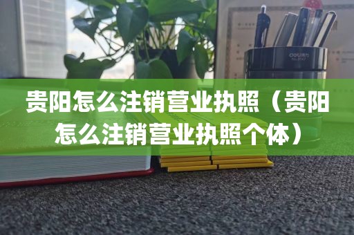 贵阳怎么注销营业执照(贵阳怎么注销营业执照个体)
