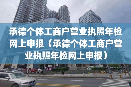 承德个体工商户营业执照年检网上申报（承德个体工商户营业执照年检网上申报）