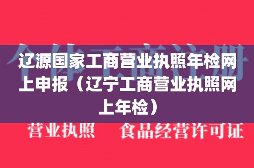辽源国家工商营业执照年检网上申报（辽宁工商营业执照网上年检）