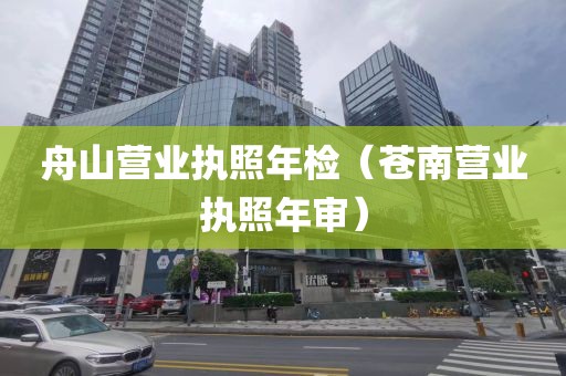 舟山营业执照年检（苍南营业执照年审）