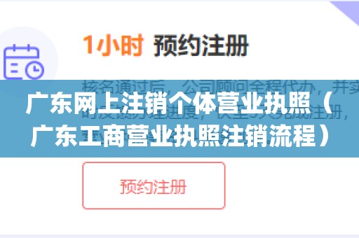 广东网上注销个体营业执照（广东工商营业执照注销流程）