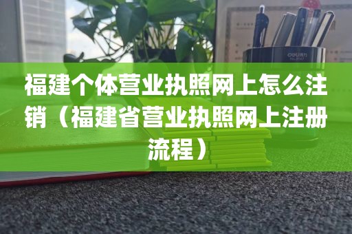福建个体营业执照网上怎么注销（福建省营业执照网上注册流程）