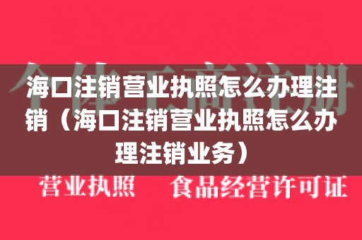 海口注销营业执照怎么办理注销(海口注销营业执照怎么办理注销业务)
