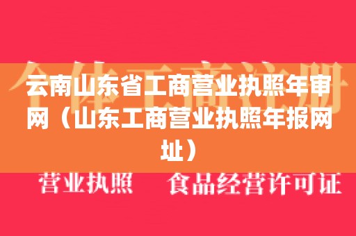 云南山东省工商营业执照年审网(山东工商营业执照年报网址)