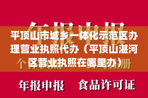 平顶山市城乡一体化示范区办理营业执照代办（平顶山湛河区营业执照在哪里办）