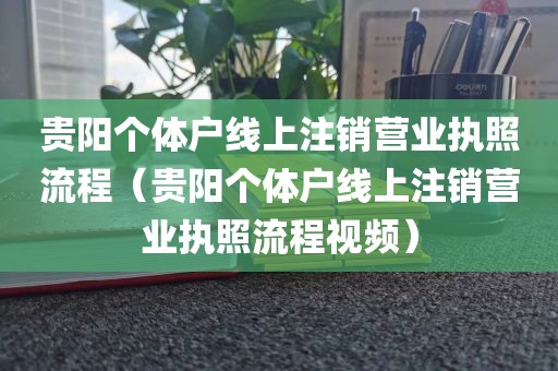 贵阳个体户线上注销营业执照流程（贵阳个体户线上注销营业执照流程视频）