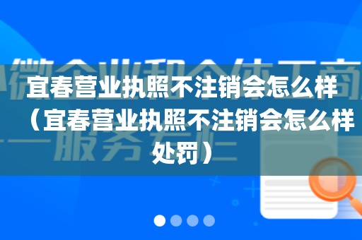 宜春营业执照不注销会怎么样（宜春营业执照不注销会怎么样处罚）