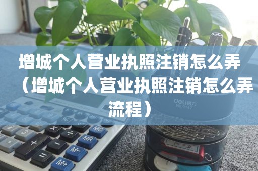 增城个人营业执照注销怎么弄（增城个人营业执照注销怎么弄流程）