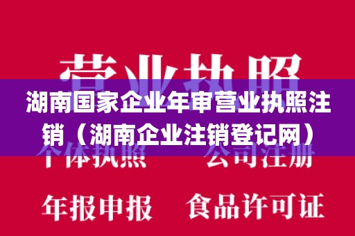 湖南国家企业年审营业执照注销（湖南企业注销登记网）