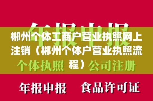 郴州个体工商户营业执照网上注销（郴州个体户营业执照流程）
