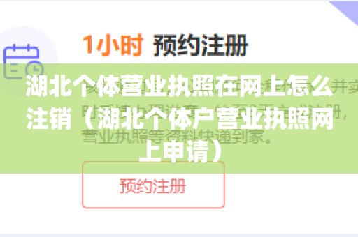 湖北个体营业执照在网上怎么注销（湖北个体户营业执照网上申请）