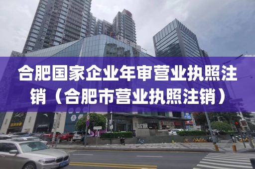 合肥国家企业年审营业执照注销(合肥市营业执照注销)