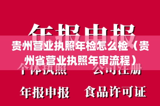 贵州营业执照年检怎么检（贵州省营业执照年审流程）