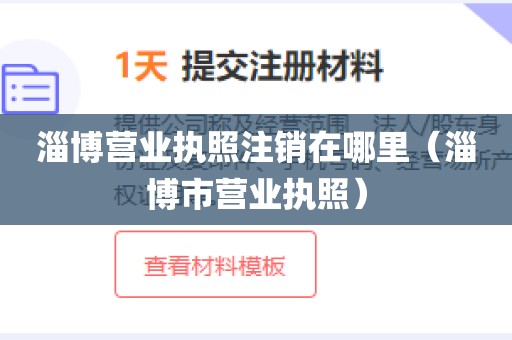 淄博营业执照注销在哪里（淄博市营业执照）