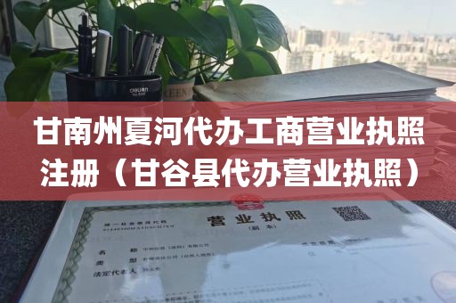 甘南州夏河代办工商营业执照注册（甘谷县代办营业执照）