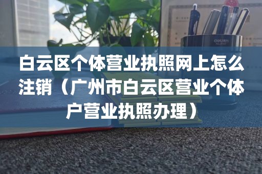 白云区个体营业执照网上怎么注销（广州市白云区营业个体户营业执照办理）