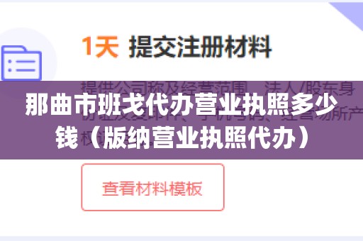 那曲市班戈代办营业执照多少钱（版纳营业执照代办）
