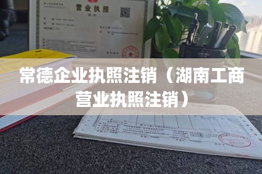 常德企业执照注销(湖南工商营业执照注销)