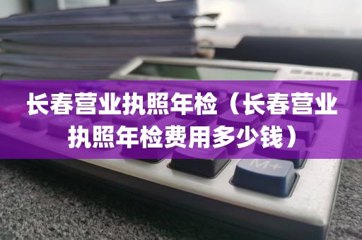 长春营业执照年检(长春营业执照年检费用多少钱)