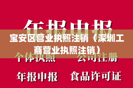 宝安区营业执照注销（深圳工商营业执照注销）
