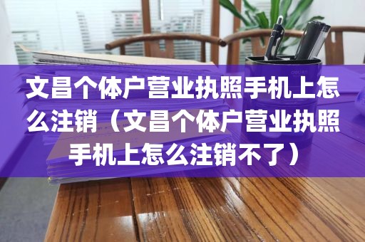 文昌个体户营业执照手机上怎么注销（文昌个体户营业执照手机上怎么注销不了）