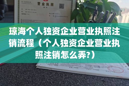 琼海个人独资企业营业执照注销流程（个人独资企业营业执照注销怎么弄?）