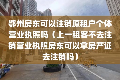 鄂州房东可以注销原租户个体营业执照吗（上一租客不去注销营业执照房东可以拿房产证去注销吗）