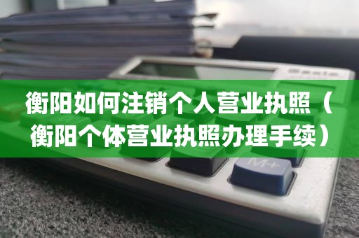 衡阳如何注销个人营业执照（衡阳个体营业执照办理手续）