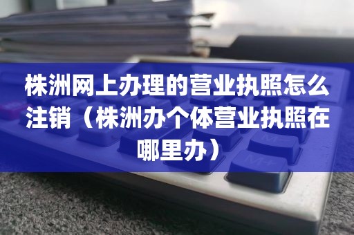 株洲网上办理的营业执照怎么注销（株洲办个体营业执照在哪里办）