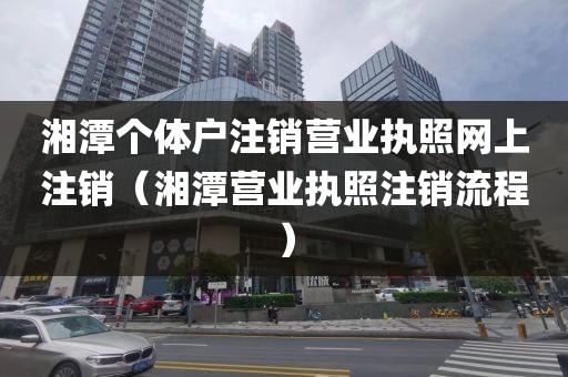 湘潭个体户注销营业执照网上注销(湘潭营业执照注销流程)