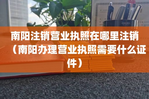 南阳注销营业执照在哪里注销（南阳办理营业执照需要什么证件）