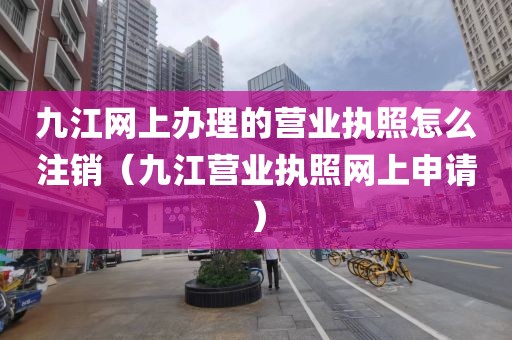 九江网上办理的营业执照怎么注销（九江营业执照网上申请）