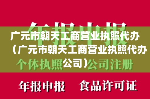 广元市朝天工商营业执照代办（广元市朝天工商营业执照代办公司）