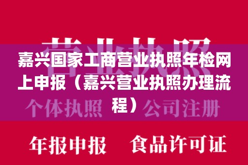 嘉兴国家工商营业执照年检网上申报（嘉兴营业执照办理流程）