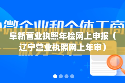 阜新营业执照年检网上申报（辽宁营业执照网上年审）