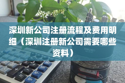 深圳新公司注册流程及费用明细（深圳注册新公司需要哪些资料）