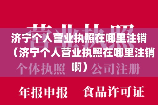 济宁个人营业执照在哪里注销（济宁个人营业执照在哪里注销啊）
