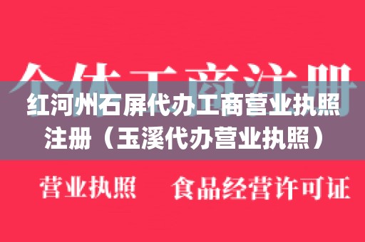 红河州石屏代办工商营业执照注册（玉溪代办营业执照）