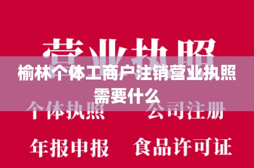 榆林个体工商户注销营业执照需要什么