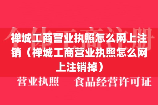 禅城工商营业执照怎么网上注销（禅城工商营业执照怎么网上注销掉）