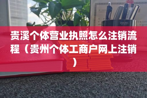 贵溪个体营业执照怎么注销流程（贵州个体工商户网上注销）