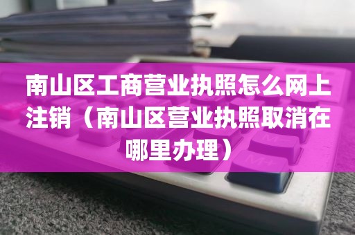 南山区工商营业执照怎么网上注销（南山区营业执照取消在哪里办理）
