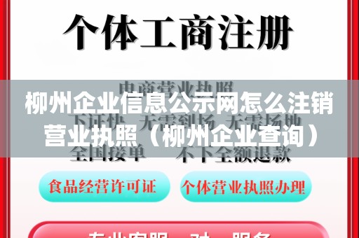 柳州企业信息公示网怎么注销营业执照（柳州企业查询）