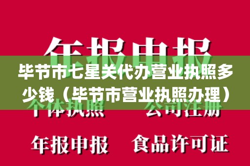 毕节市七星关代办营业执照多少钱（毕节市营业执照办理）