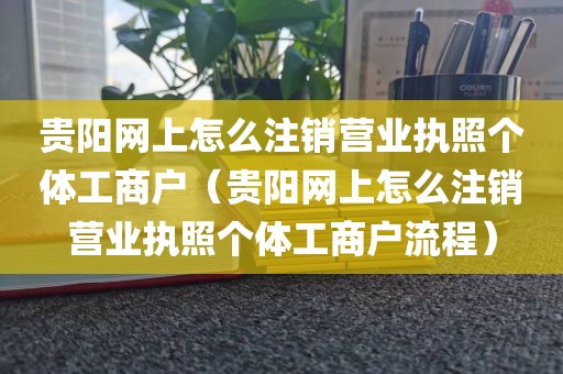 贵阳网上怎么注销营业执照个体工商户（贵阳网上怎么注销营业执照个体工商户流程）