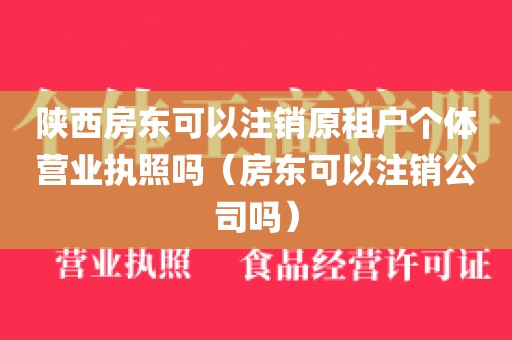 陕西房东可以注销原租户个体营业执照吗（房东可以注销公司吗）