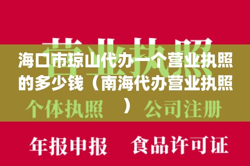 海口市琼山代办一个营业执照的多少钱（南海代办营业执照）