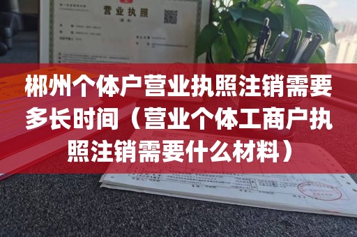 郴州个体户营业执照注销需要多长时间（营业个体工商户执照注销需要什么材料）