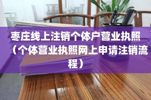 枣庄线上注销个体户营业执照（个体营业执照网上申请注销流程）