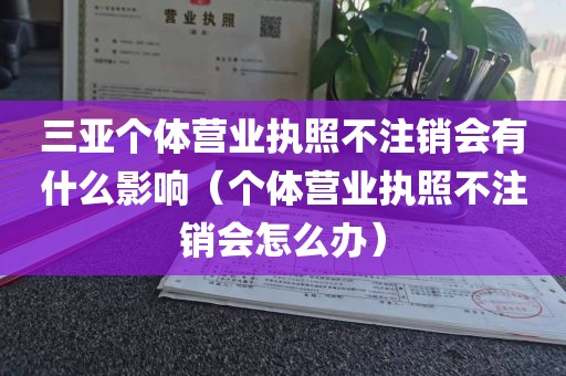 三亚个体营业执照不注销会有什么影响（个体营业执照不注销会怎么办）